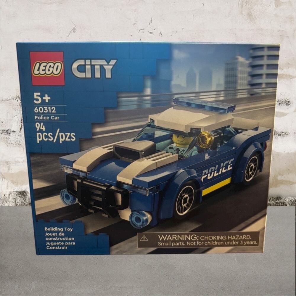 Lego City Police Car Building Set - Blue and White